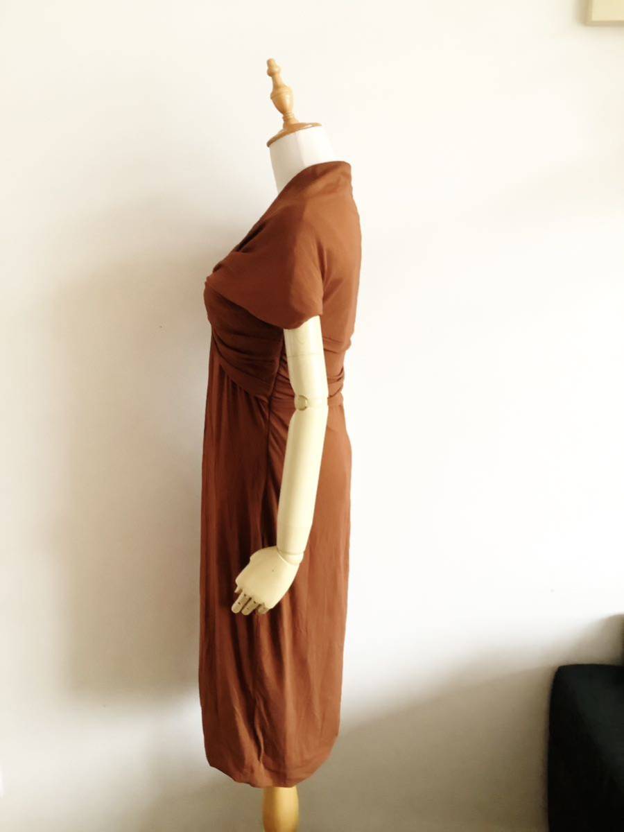 【Max Mara】マックスマーラ ストレッチジャージー ドレス ワンピース 46/Lサイズ程度の画像4