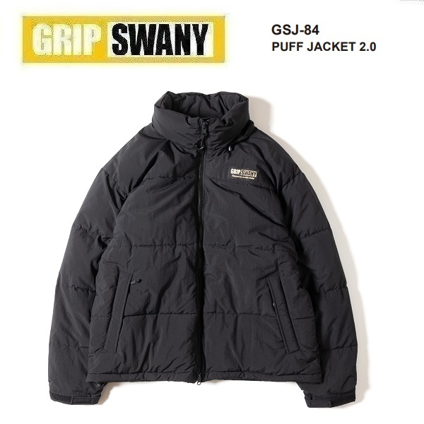 GRIP SWANY グリップスワニー パフジャケット2.0 ブラック M　GSJ-84　メンズ　化繊ジャケット　保温　アウトドア　キャンプ