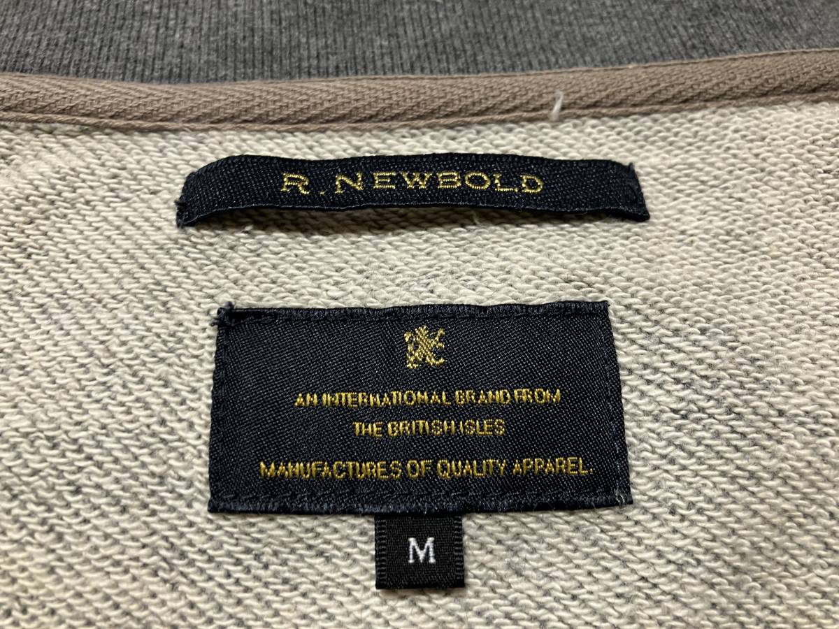 R.NEWBOLD アールニューボールド スエット素材 トラックジャケット グレー M 中古品_画像7