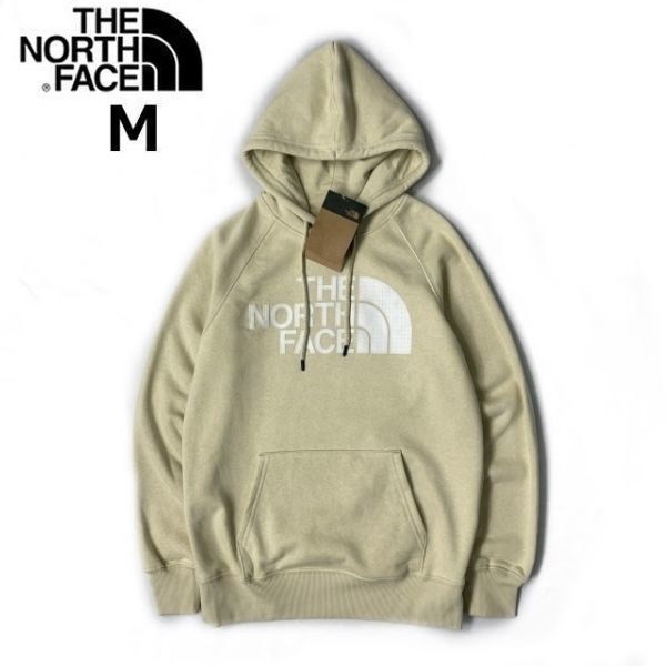 1円～!売切!【正規新品】THE NORTH FACE W NOV HALFDOME HOODIE パーカー スウェット US限定 裏起毛 3Dロゴ 男女兼用(M)ベージュ 181130-30_画像1