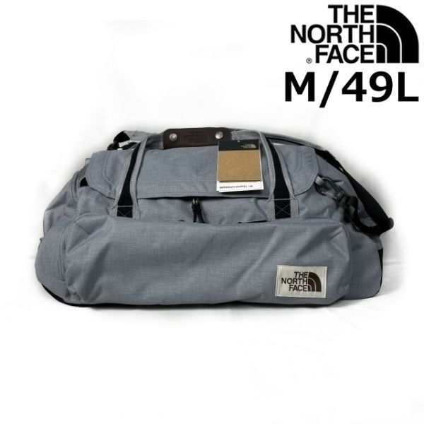 1円～!売切!【正規新品】THE NORTH FACE BERKELEY DUFFEL ボストンバッグ リュック 2WAY US限定 大容量 ロゴパッチ(M/49L)グレー 180626-50_画像2