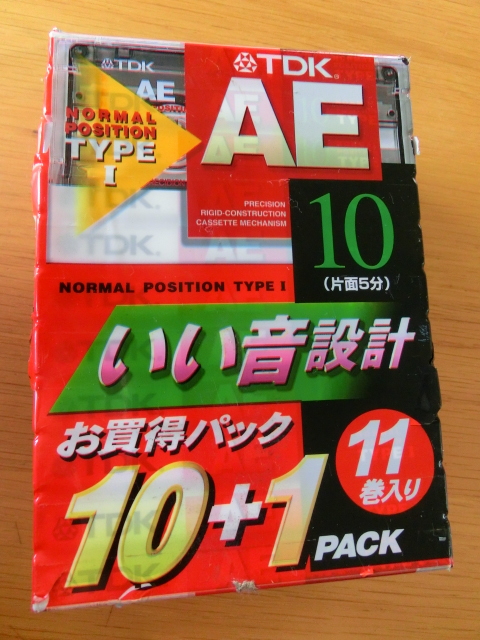 未開封　カセットテープ　TDK AE　ノーマルポジション 片面5分 11本