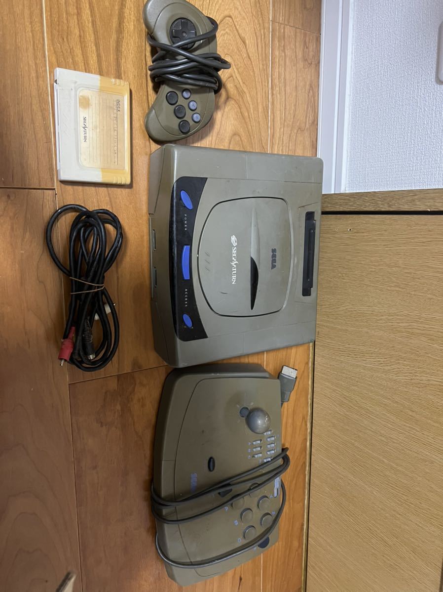 ソフト1本付きSEGA HST-3200 ゲーム機 SEGA SATURN セガ セガサターン バーチャスティック コントローラー付き_画像2