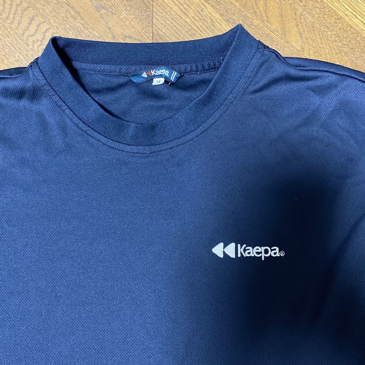 【Kaepa】ケイパ　モックネック長袖シャツ　ネイビー　紺　Mサイズ　ユニセックス　スタンドカラー　 長袖Tシャツ 長袖シャツ