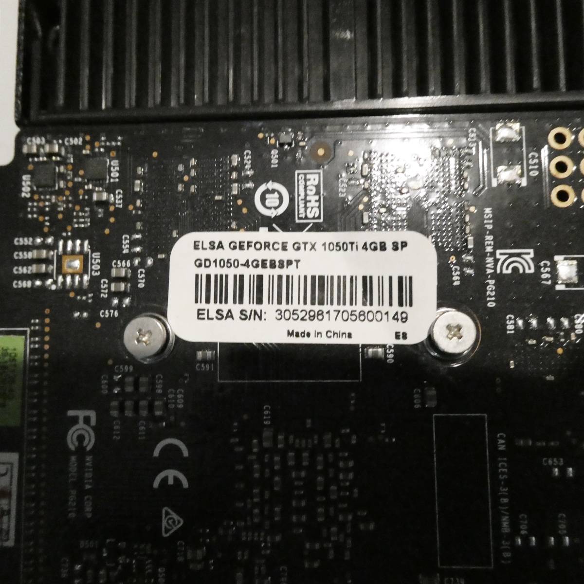 即決 動作確認済み ELSA GEFORCE GTX 1050Ti 4GB SP GTX1050ti 即決 動作確認済み ELSA GEFORCE GTX 1050Ti 4GB SP GTX1050ti