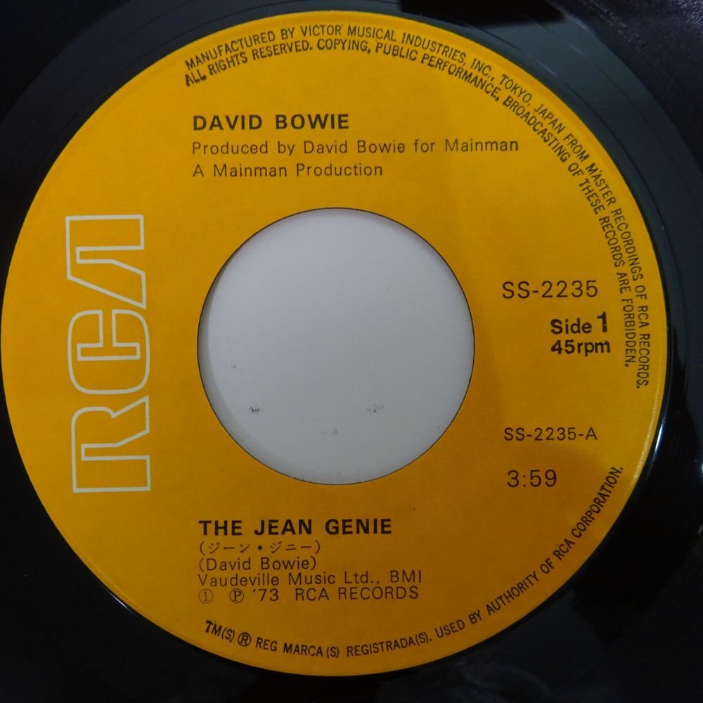 18038289;【国内盤/7inch】デビッド・ボウイー David Bowie / ジーン・ジニー The Jean Genie_画像3