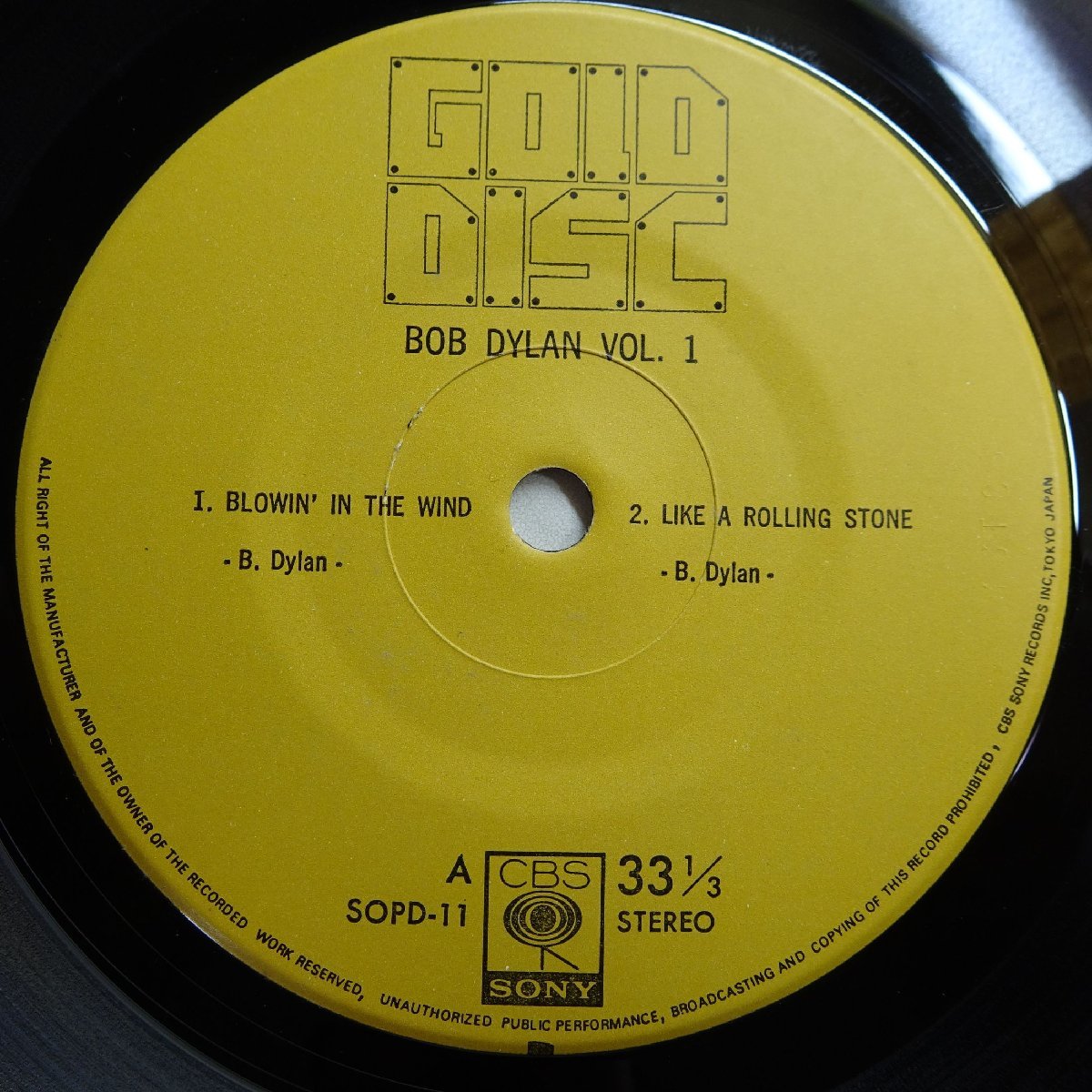 18038690;【国内盤/7inch/見開き】Bob Dylan ボブ・ディラン / Bob Dylan Vol. 1 ボブ・ディラン 第１集ゴールドディスク_画像3