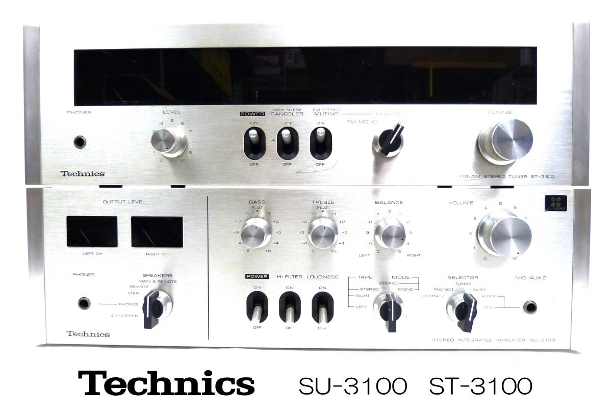 Technics テクニクス 2台セット Θ プリメインアンプ SU-3100　 チューナー ST-3100　音響機器　▲ジャンク_画像1