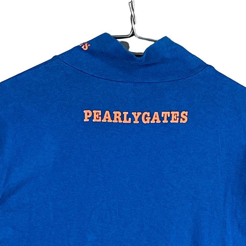 PEARLY GATES パーリーゲイツ 長袖 ハイネックシャツ ブルー 4 メンズ ゴルフウェア 2310‐NP‐3061‐G10_画像8