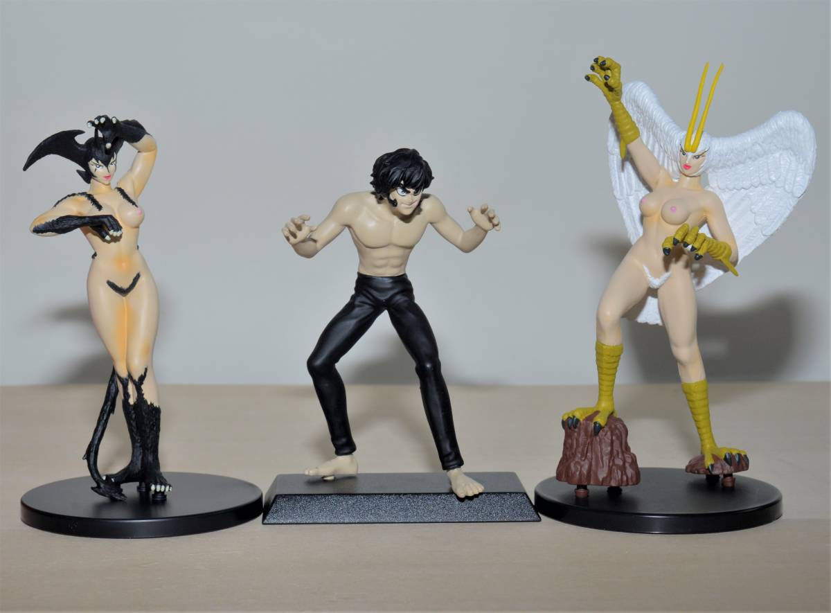 送料無料 箱なし ３体 デビルマンレディー シレーヌ 不動明 フィギュアコレクション DEVIL MAN バンプレスト _画像1