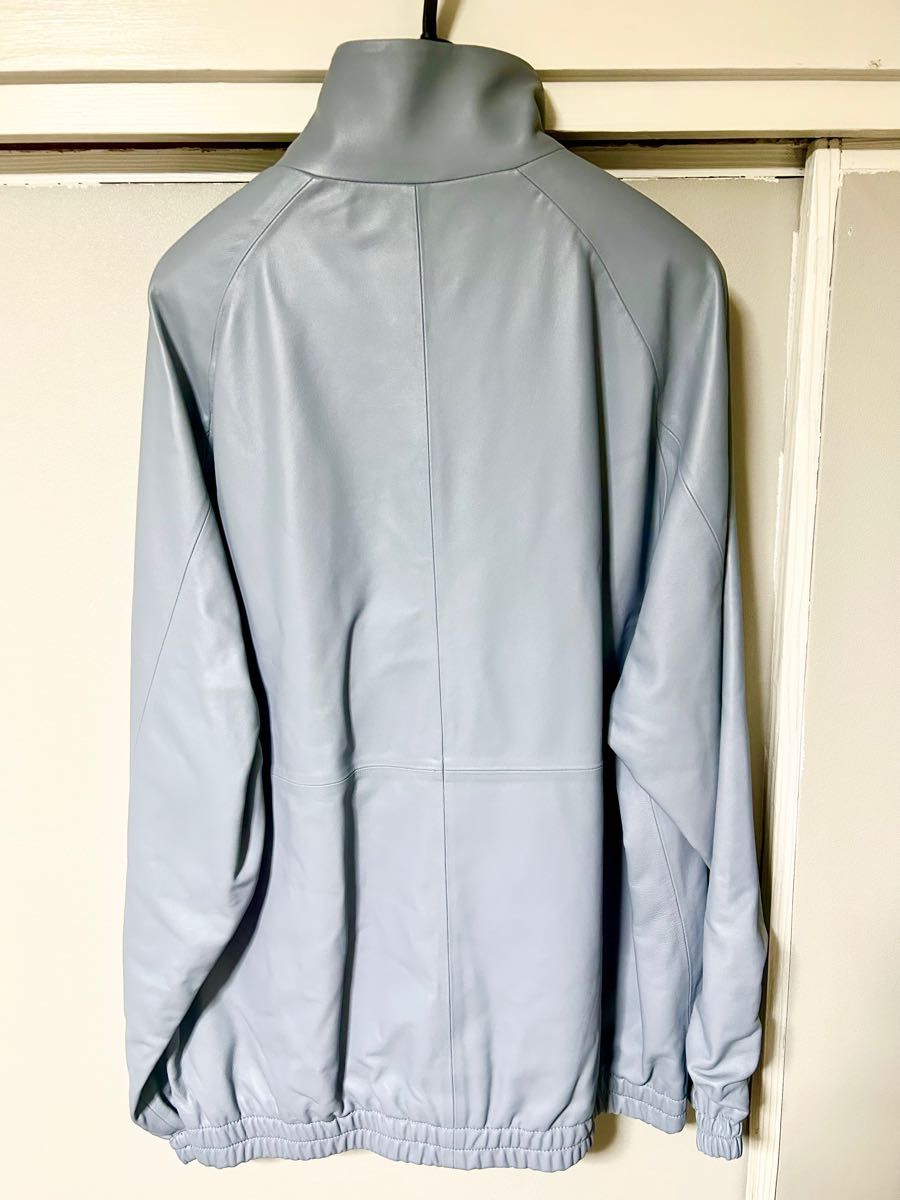 stein LEATHER WINDBREAKER JACKET BLUE GREY Sサイズ