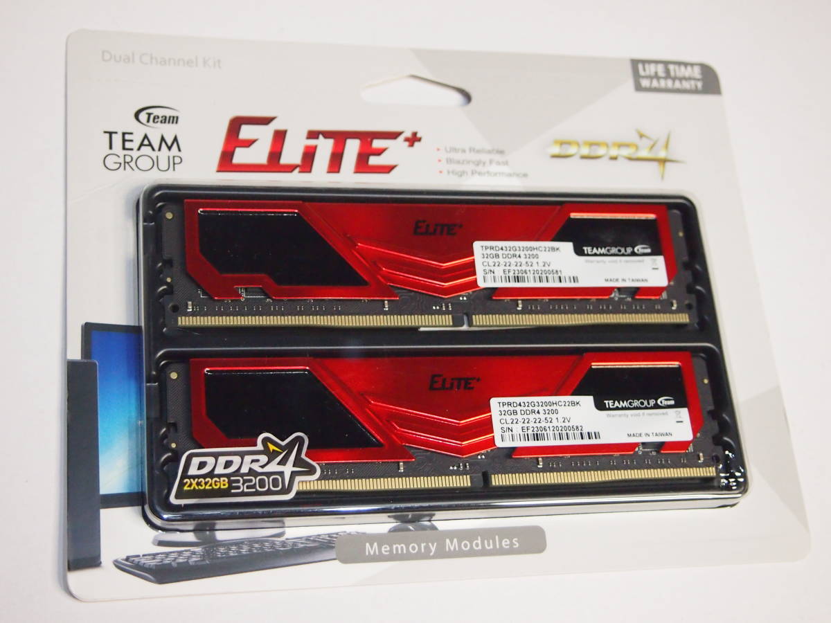 特別セーフ Team Elite+ 32GB2 デスクトップPC用メモリ 未開封未使用