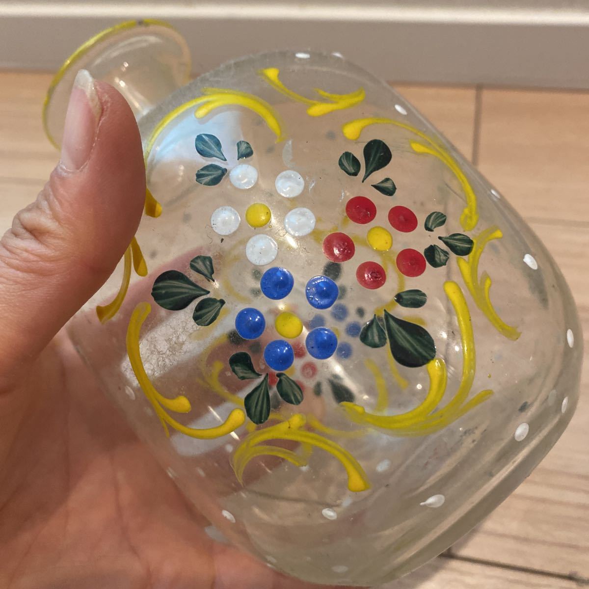 花瓶 ガラス インテリア ガラスボトル アンティーク風の画像4