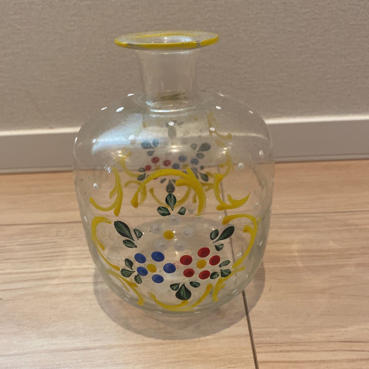 花瓶 ガラス インテリア ガラスボトル アンティーク風の画像2