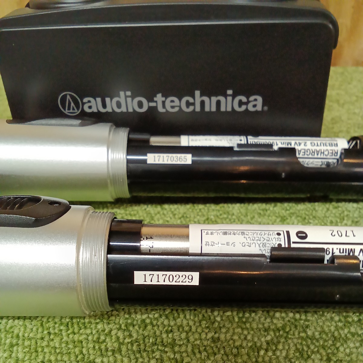 audio-technica 赤外線ワイヤレスマイクATIR-T88×2　2連装充電器BC700×1 no.4_画像7