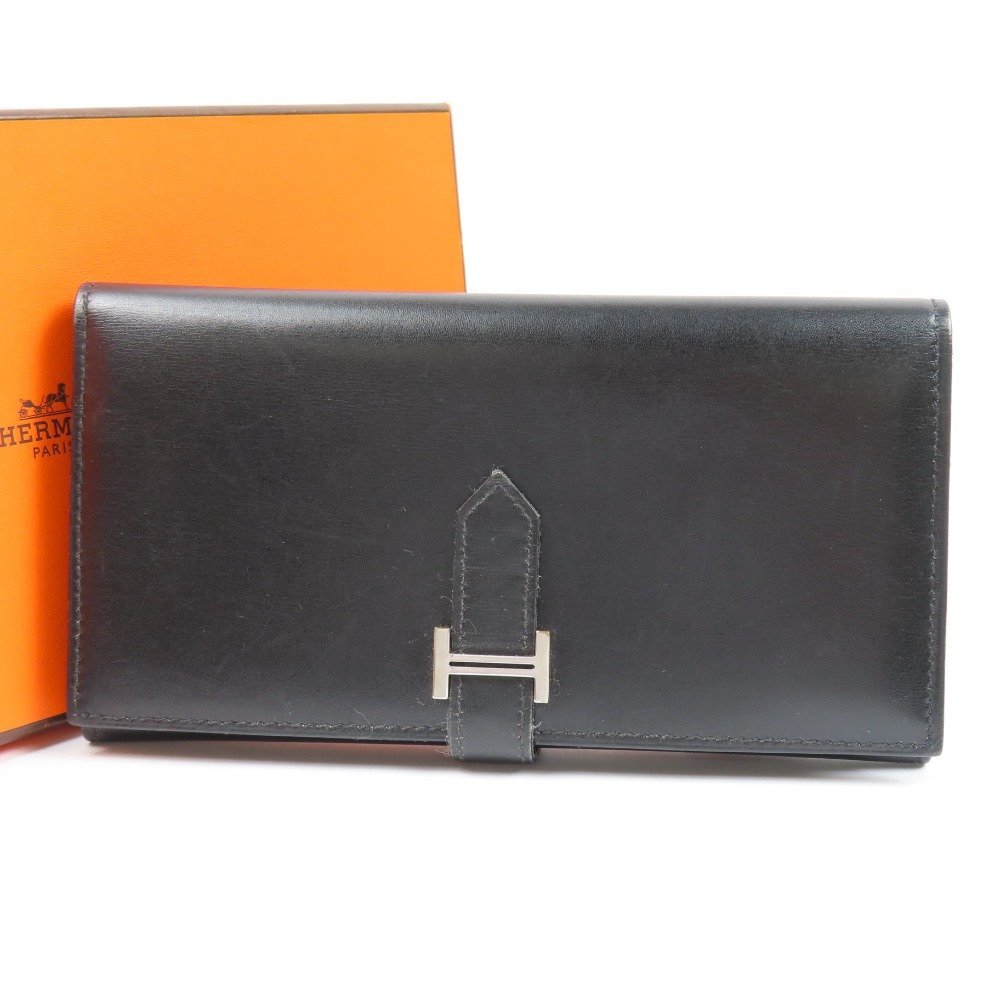 100%品質 三つ折り財布 ベアン 綺麗 エルメス 78252HERMES S金具 □L