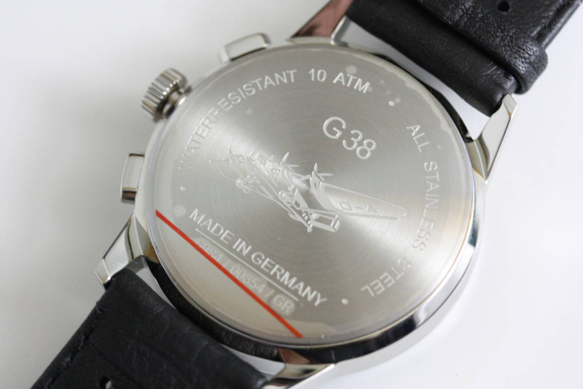 ドイツ製Junkers ユンカース G38クォーツ・クロノグラフ腕時計 パイロットウォッチ メーカー希望小売価格50,600円 6984-5QZ_画像5