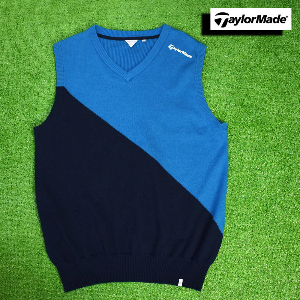 Tailor -Made Golf v -Neck Vest [Blue/Navy/O] Красивые товары!