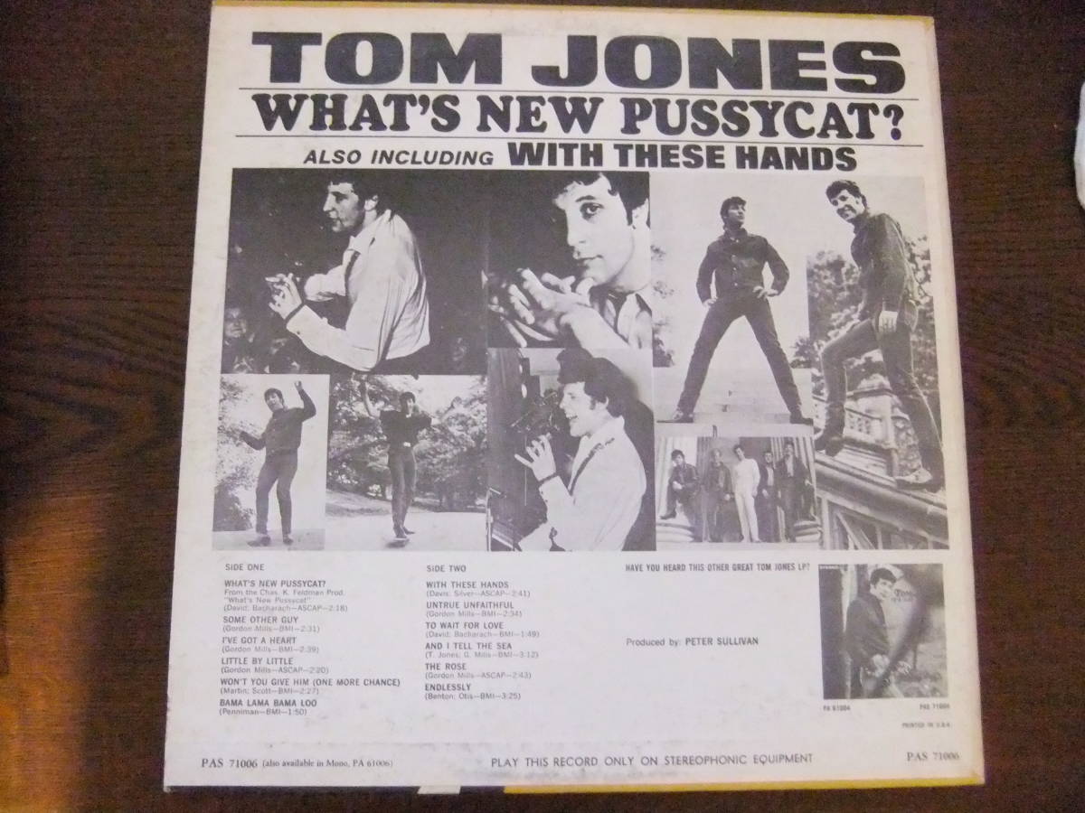 TOM JONES / WHAT'S NEW PUSSYCAT? PAS 71006_画像2