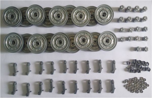 393 HZH-21008 metal rotation wheel set for henglong 1/16 King Tiger 3888 A2