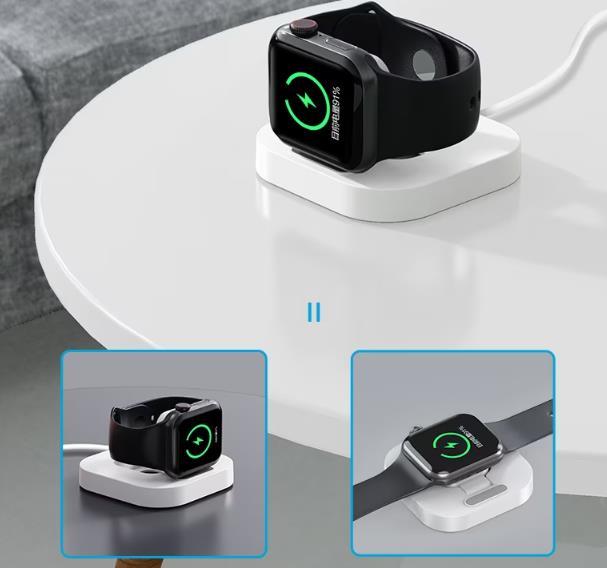 2個セット Apple Watch ワイヤレス 充電器 スタンド USB Type-C 接続 マグネット充電器 ワイヤレス充電 ホルダー 充電スタンド 薄型 携帯_画像3