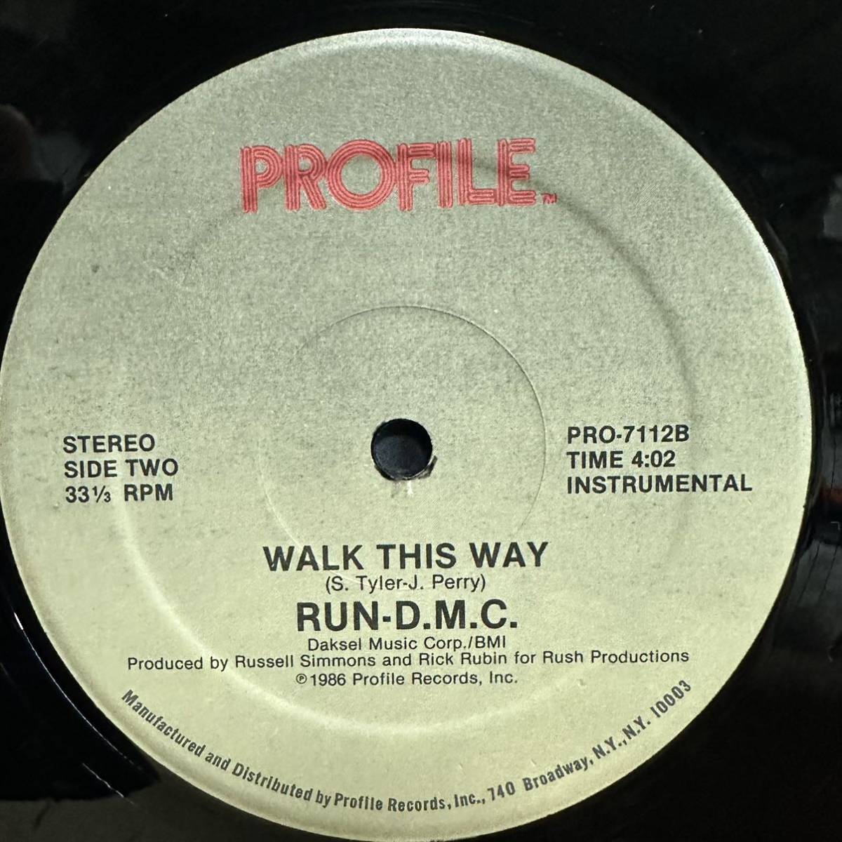 シュリンク付【12'】 RUN D.M.C. / WALK THIS WAY_画像4