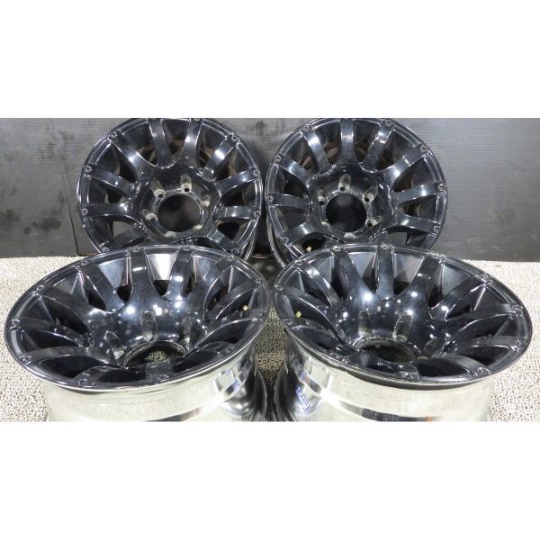 社外アルミホイール 15x8.5JJ 6穴 139.7 -32 約110 4本SET◎中古 傷 腐食あり◎旭川手渡し可_画像1