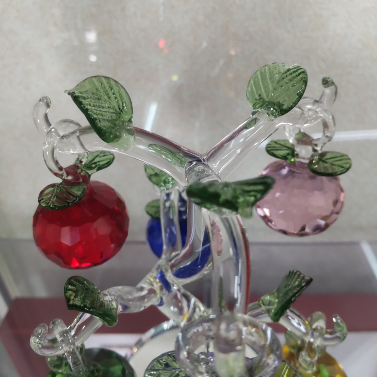 クリスタルガラス リンゴの木 新品｜PayPayフリマ