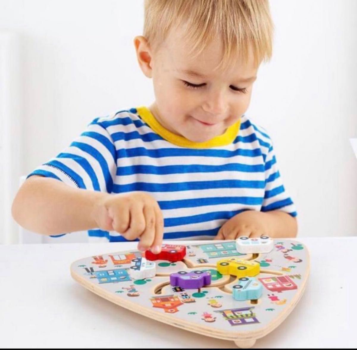 児童館でも人気の 数字 パズル 知育玩具 モンテッソーリ 指先 脳の発達 知育 立体パズル 木のおもちゃ