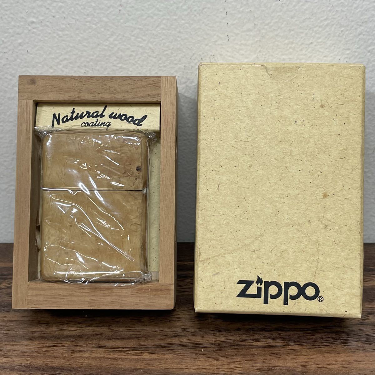 Zippo ジッポー　木製　natural wood coating 箱付き_画像1