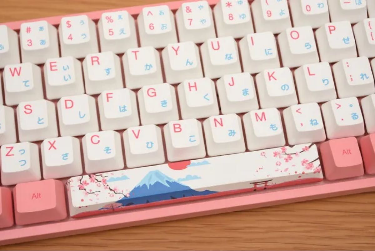 ワイヤレス キーボード メカニカルキーボード 可愛い ピンク 女性 桜