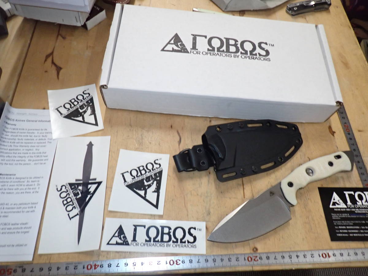『D08F』未使用★ Fobos Knives フォボス ナイフ ALARIS　アラリス CPM 3V シースナイフ USA