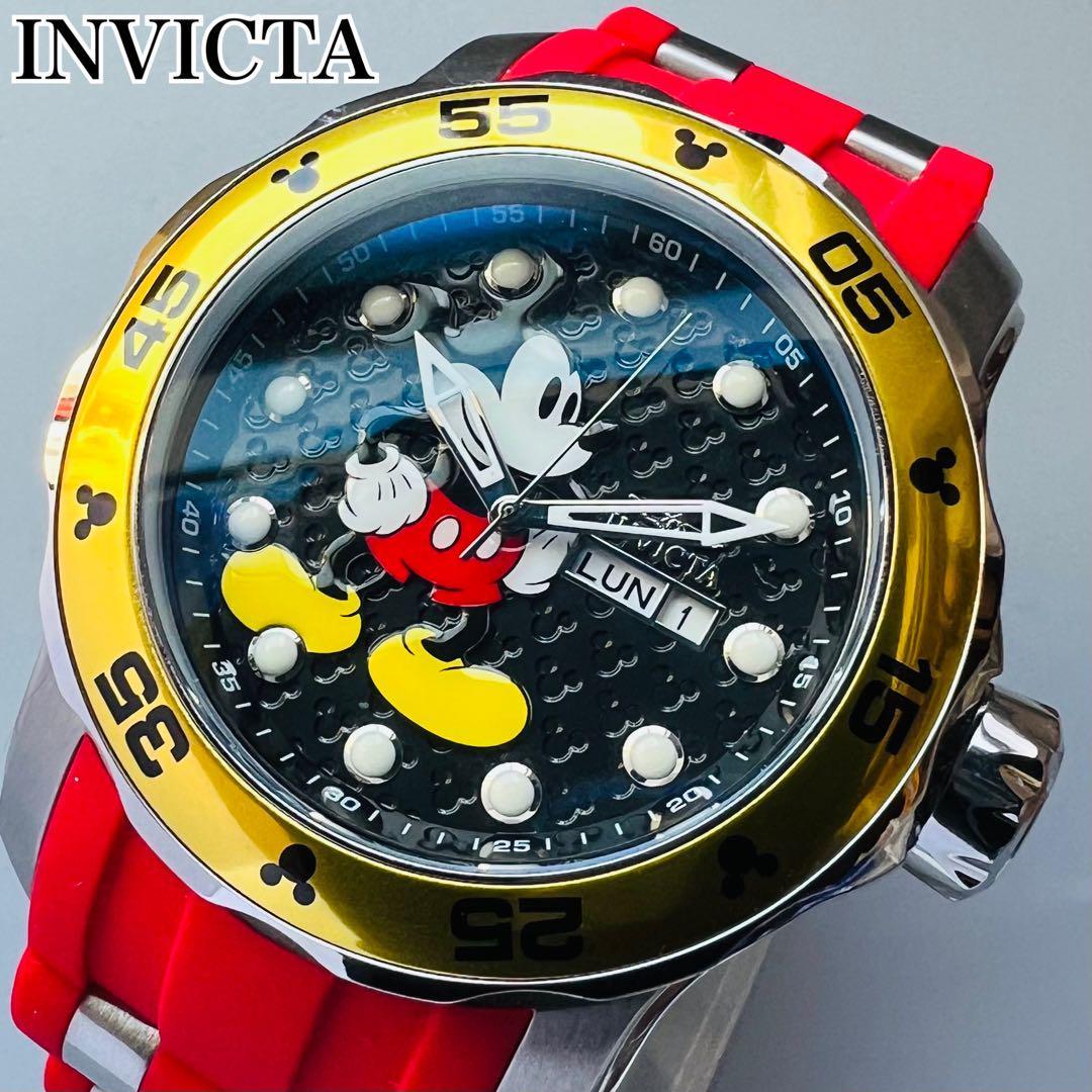 新品・限定品】 インビクタ ディズニー ミッキー 腕時計 クォーツ メンズ-