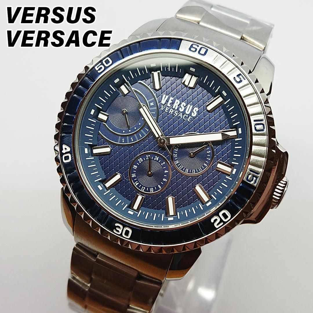 ヴェルサス ヴェルサーチ 腕時計 メンズ ブルー シルバー 新品 