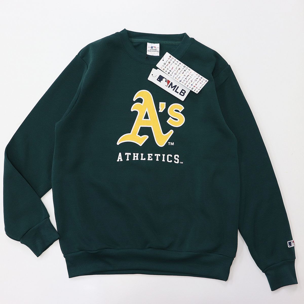 ★オークランド アスレチックス ATHLETICS MLB 新品 メンズ 裏起毛 スウェット トレーナー XLサイズ[C0261MA-55-LL] 一 三 参★QWER★_画像1