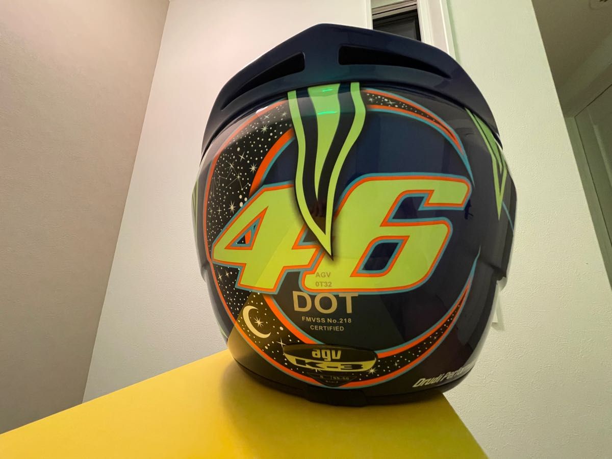 agv k3 ロッシレプリカ　クリア・スモークシールド　ヘルメットカバー付き