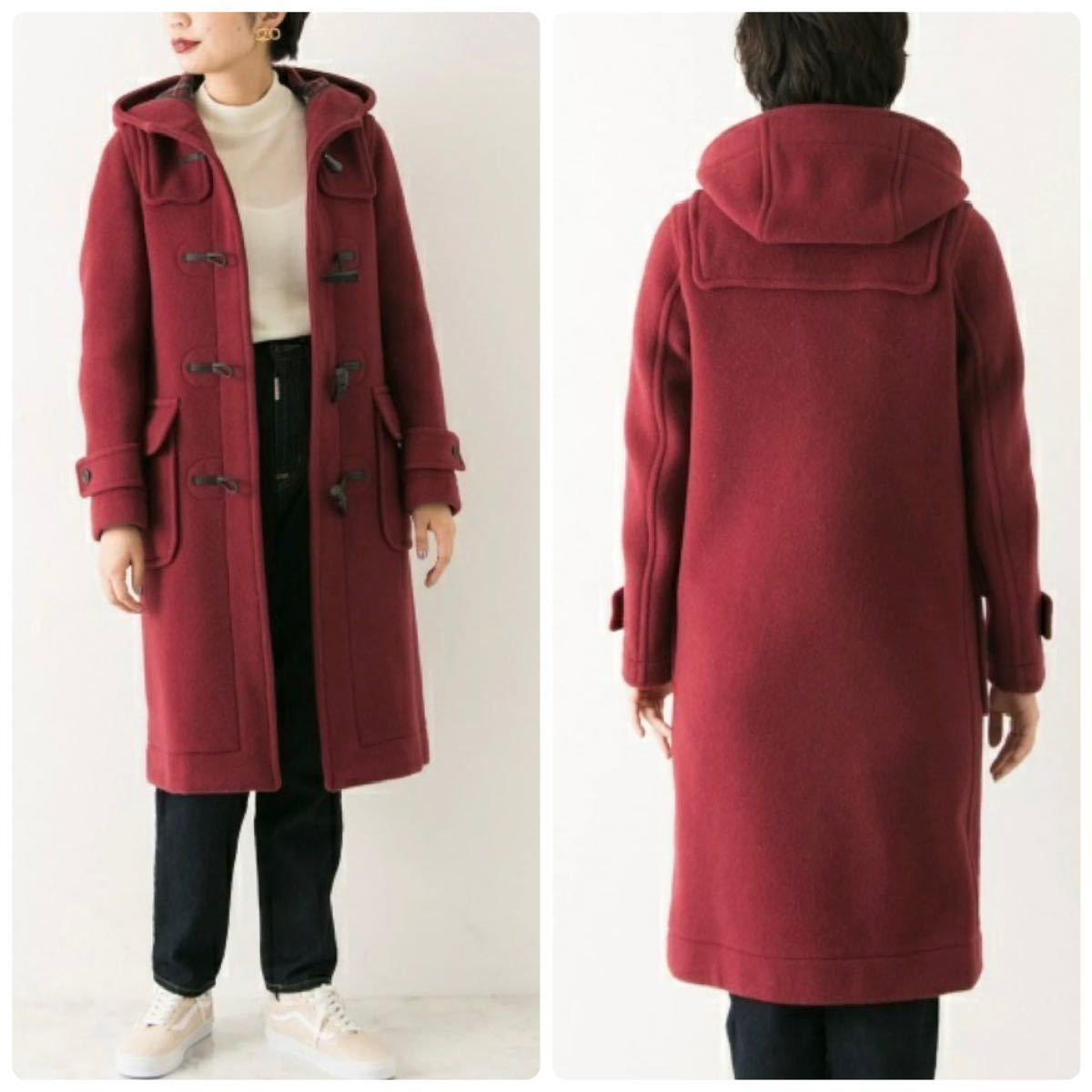 URBAN RESEARCH アーバンリサーチ》ダッフルコート ワイン URBAN RESEARCH アーバンリサーチ》ダッフルコート ワイン