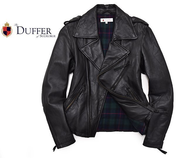 最新デザインの ライダース ダブル レザー george st of duffer