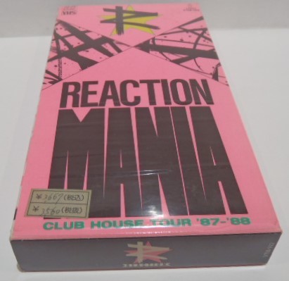 VHS ビデオ　リアクション マニア　REACTION　MANIA　CLUB HOUSE TOUR '87~'88　ジャパメタ_画像1