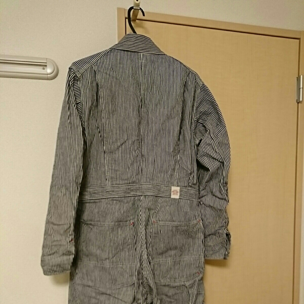  rare *1940's*SUPER PAYDAY super peitei* Vintage original * Hickory stripe * coveralls * condition excellent * size L rank search )Leebigmac