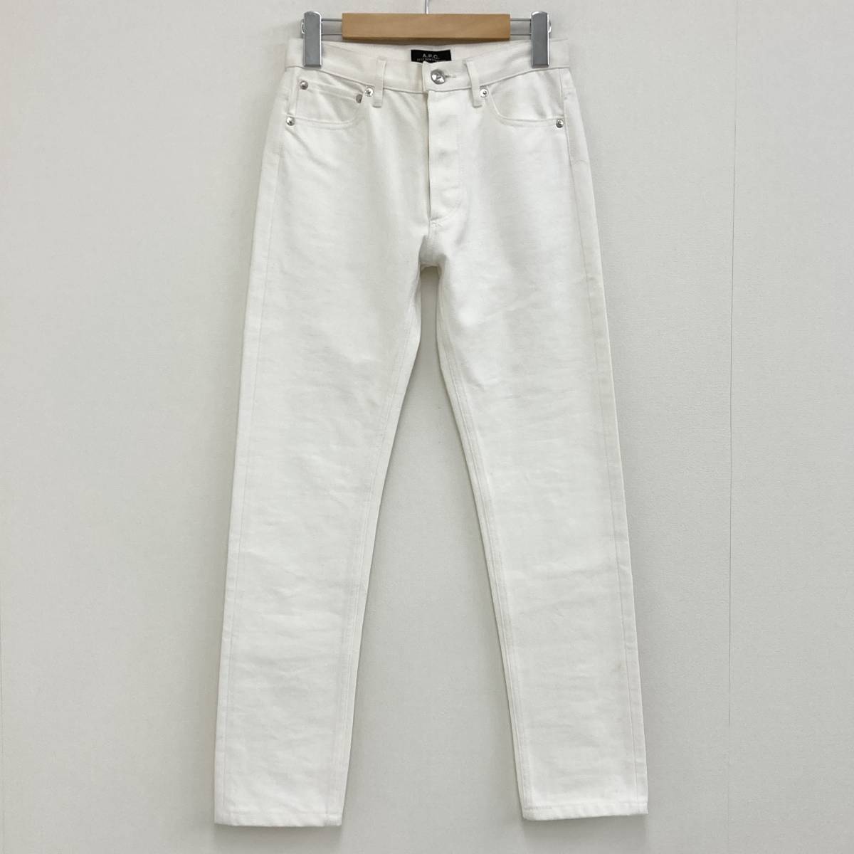 A.P.C. プチニュースタンダード スキニー デニムパンツ ホワイト 白 W26 APC PETIT NEW STANDARD アーペーセー スリム ジーンズ 2030120_画像1