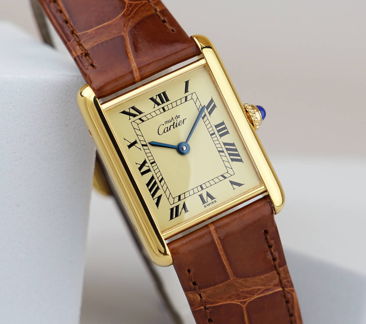 美品 カルティエ マスト タンク アイボリー ローマン LM Cartier 美品 カルティエ マスト タンク アイボリー ローマン LM Cartier