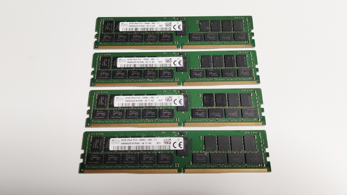 今季ブランド SK hynix 計128GB 4枚セット 32GB サーバー用DDR4メモリ