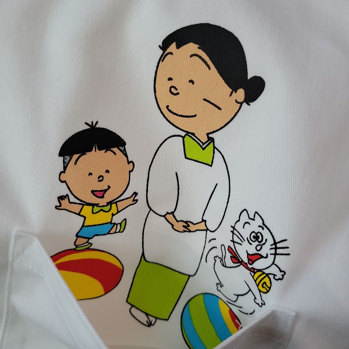 希少 激レア 新品 未使用品 サザエさん フネさん 親子かっぽう着 子供用 タラちゃん タマ 日本郵船 非売品 割烹着 エプロン