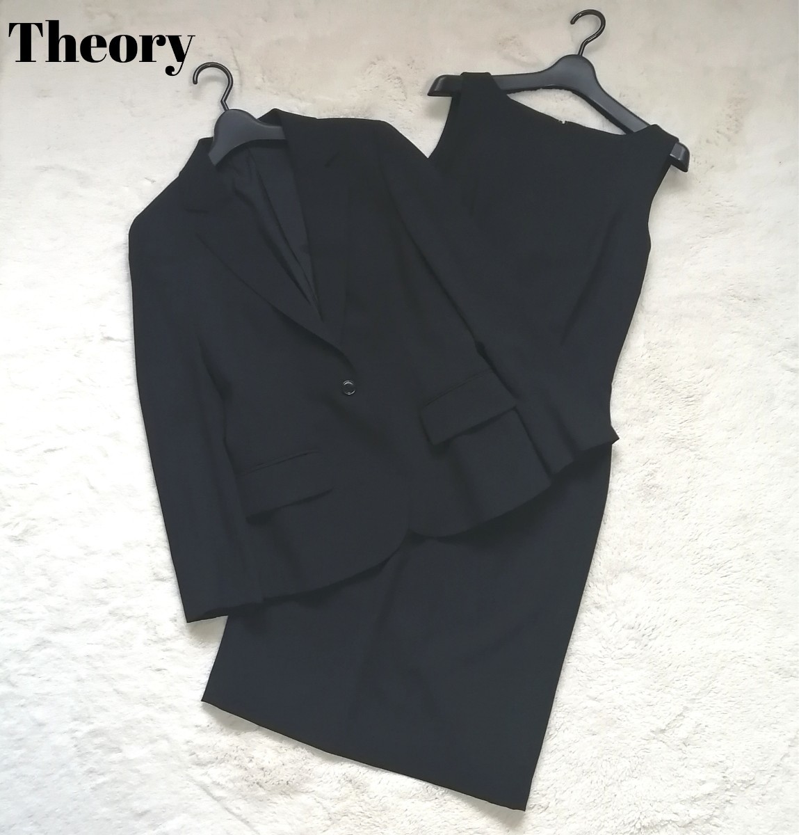 セオリー ワンピース セットアップスーツ フォーマル ブラック 黒 大きいサイズ Theory レディーススーツ