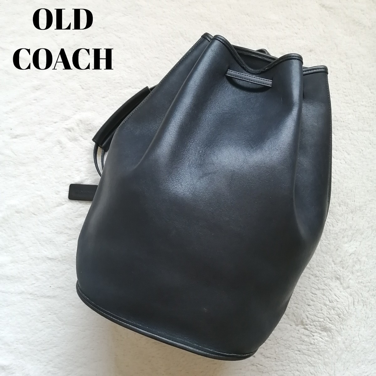 OLD COACH オールドコーチ 西口修平着用 THE SLING ショルダーバッグ 9929 ゴールド金具　巾着 USA 革 チャコールグレー  ブラック系