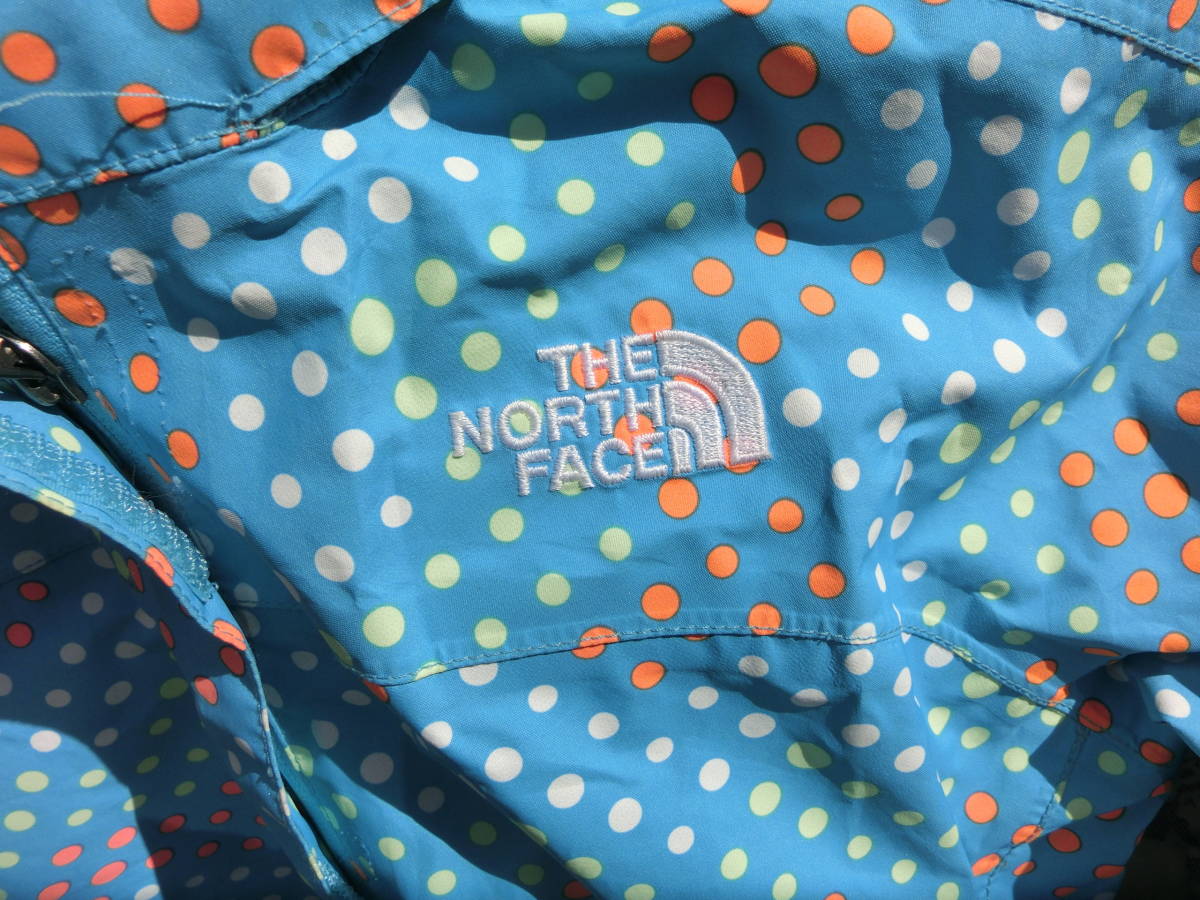 NORTH FACE ノースフェイス　水玉　マウンテンパーカー USED　キッズ　Ｓ/P_画像2