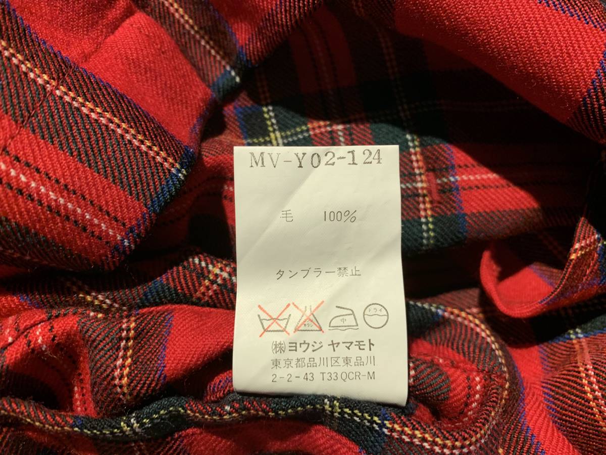 Y\'s for men wool 6B jacket tartan check wise for men Yohji Yamamoto Yohji Yamamoto MV-Y02-124