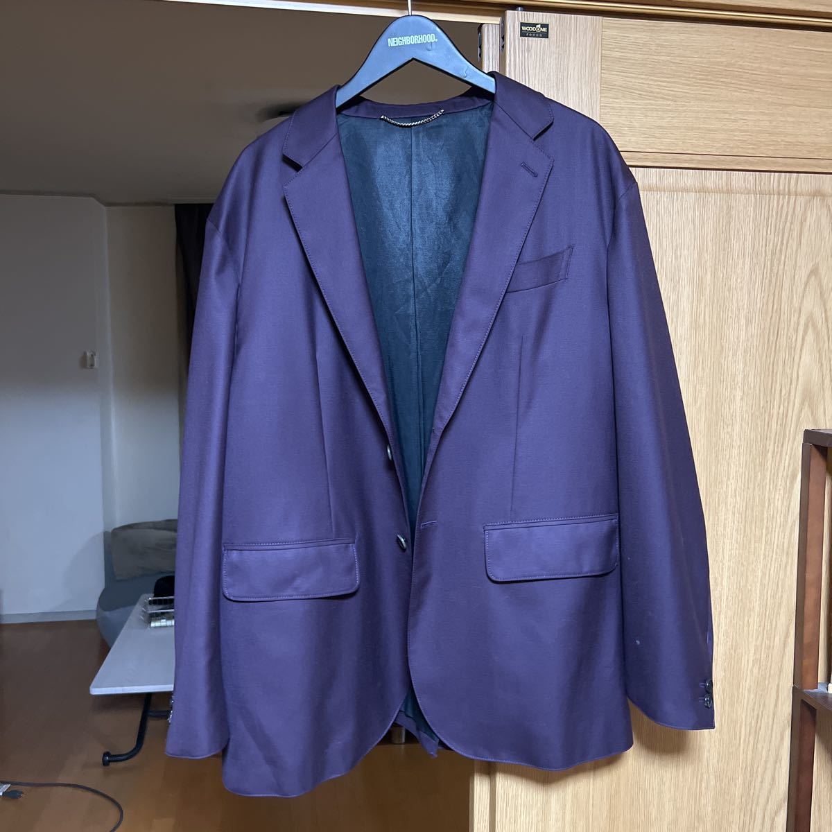 22 wacko maria UNCONSTRUCTED JACKET PURPLE ワコマリア ジャケット　スーツ　テーラードジャケット_画像3