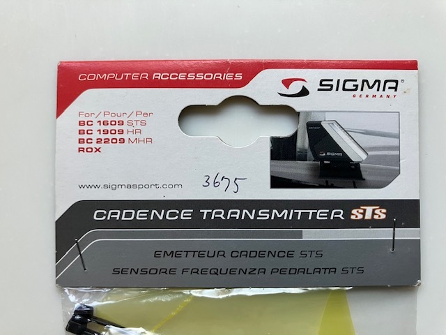 SIGMA cadence trasmitter STS シグマ　ケイデンス　トランスミッター　STS_表拡大　3675購入時の金額です（元々記載有